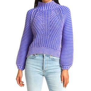 Free People Sweetheart sweater in blue egret